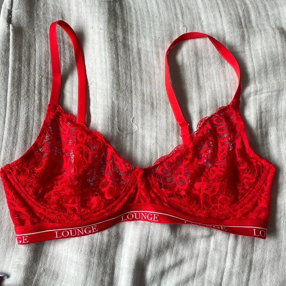Lounge Balcony Bra - Red